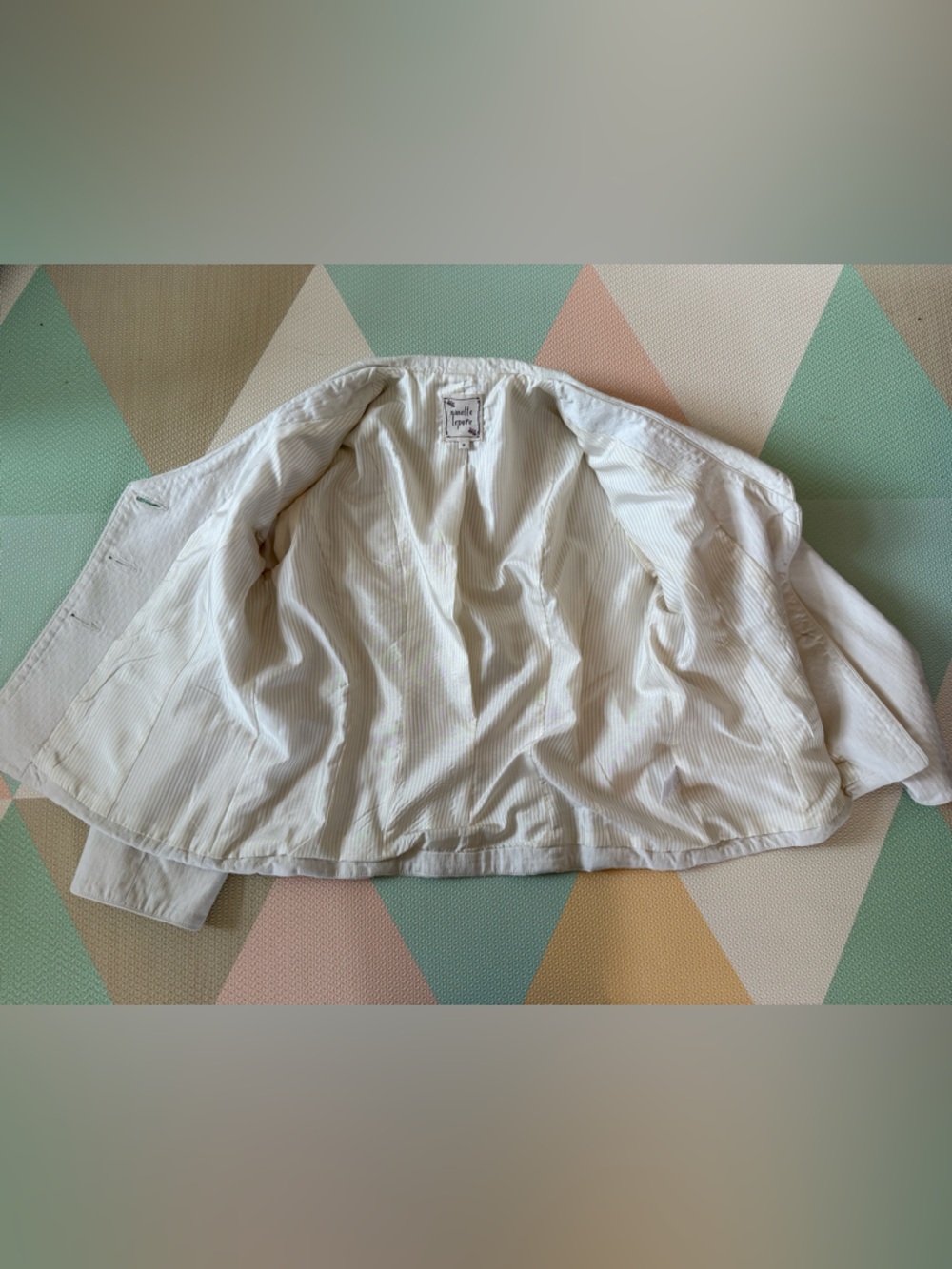 Nanette Lepore Vintage Cream Button-Front Tailored Blazer Size 10 - Picture 8 of 10